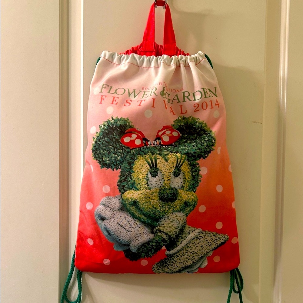 DISNEY 2014 EPCOT International Flower & Garden Festival Drawstring Pouch